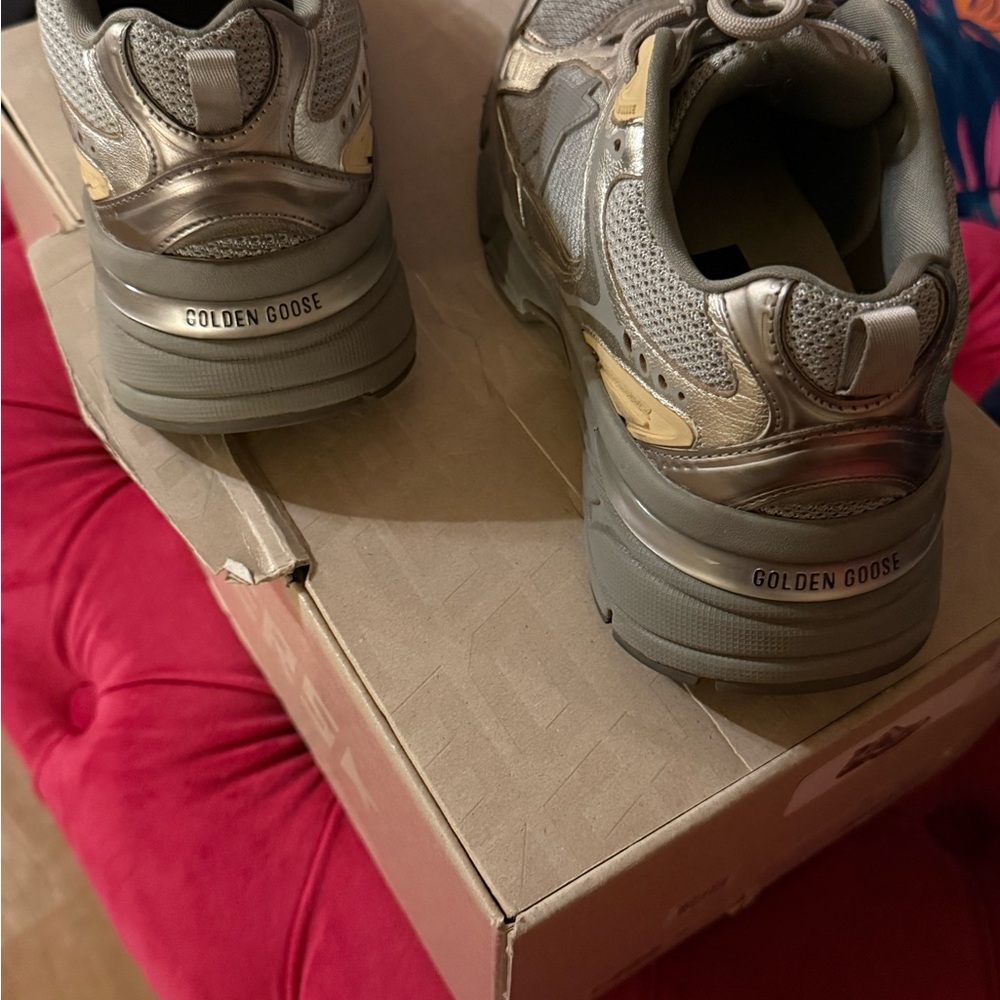 Golden Goose Silver and Gold Athletic Shoes - Picture 9 of 9